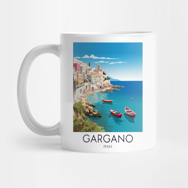 A Pop Art Travel Print of Gargano - Italy by Studio Red Koala